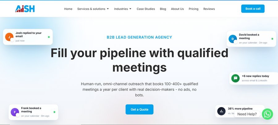 AI Sales Hub website — built by Nexora UK