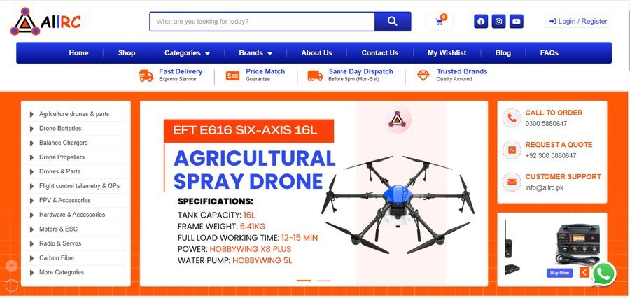AllRC website — built by Nexora UK
