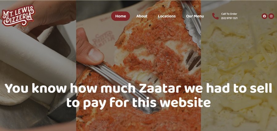 Mt. Lewis Pizzeria website — built by Nexora UK